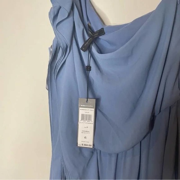 (78% OFF) NWT BCBG Maxazaria Joyce One Shoulder Ruffle Maxi Blue Dress M - Picture 6 of 7